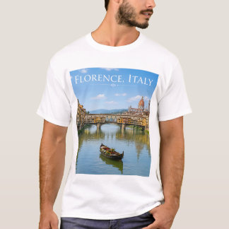 Ponte Vecchio Romantic Cityscape Artwork T-Shirt