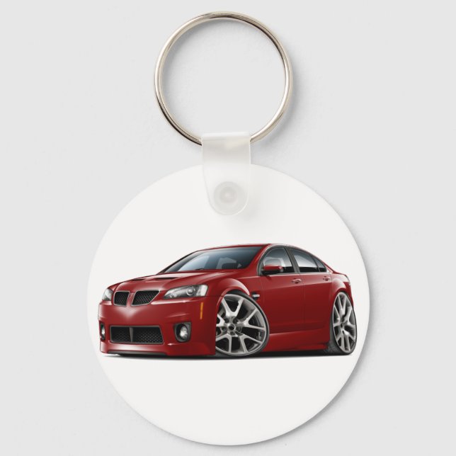 Pontiac G8 GXP Maroon Car Key Ring (Front)