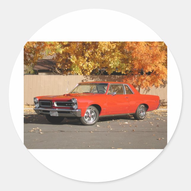 Pontiac GTO Classic Round Sticker (Front)