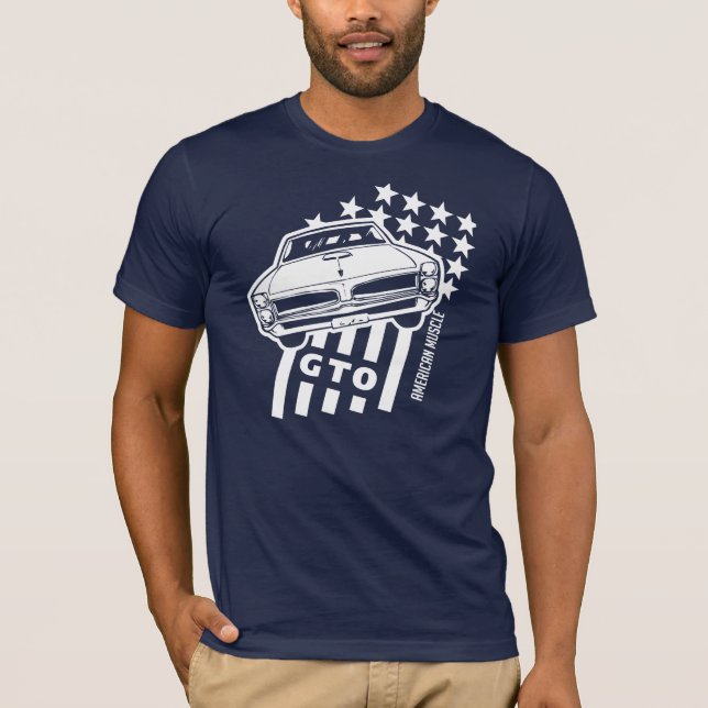 Pontiac GTO Stars & Stripes T-Shirt (Front)