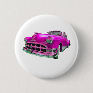 pontiac pink 6 cm round badge