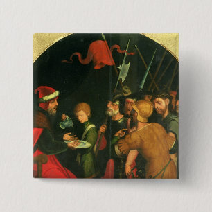 Pontius Pilate washing his Hands 15 Cm Square Badge