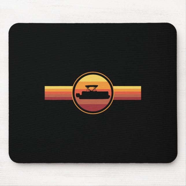 Pontoon Boat Boating Retro  Mouse Pad (Front)