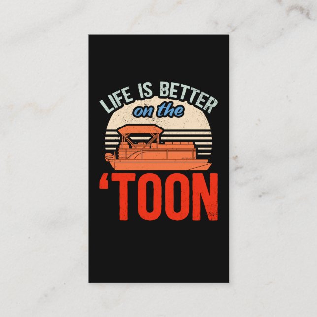 Pontoon Boat Captain Boating Business Card (Front)