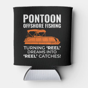 Pontoon boat Captain Boating Pontooning Fishing Can Cooler