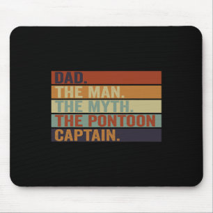 Pontoon Boat Captain Dad Funny Sailing And Boating Mouse Pad