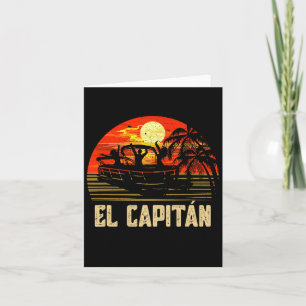Pontoon Boat Captain Lake Boating El Capitan Card