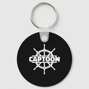Pontoon Boat Captoon Boating Pontoon Captain Key Ring