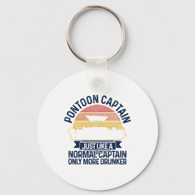Pontoon Boat Funny Gift  Key Ring (Front)