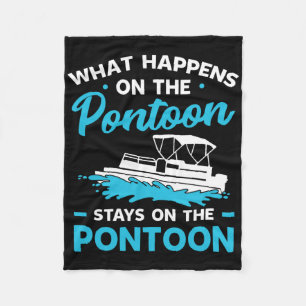 Pontoon Boat Gifts Captain Boating Party Lover Fleece Blanket