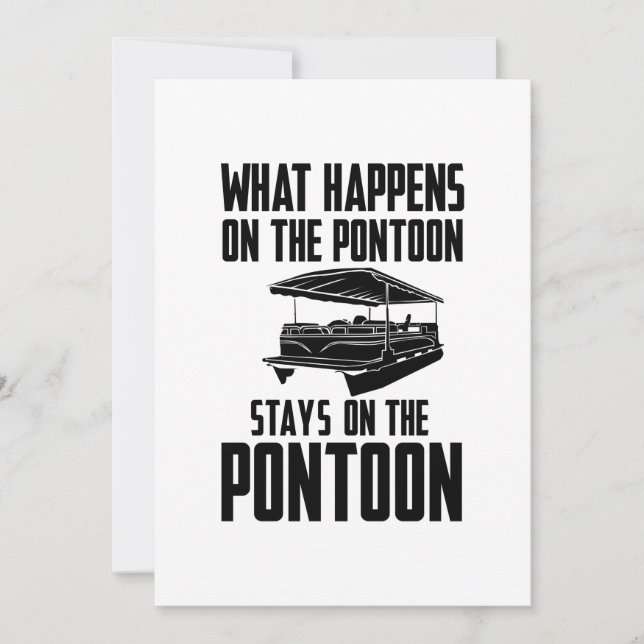 Pontoon Boat Invitation (Front)