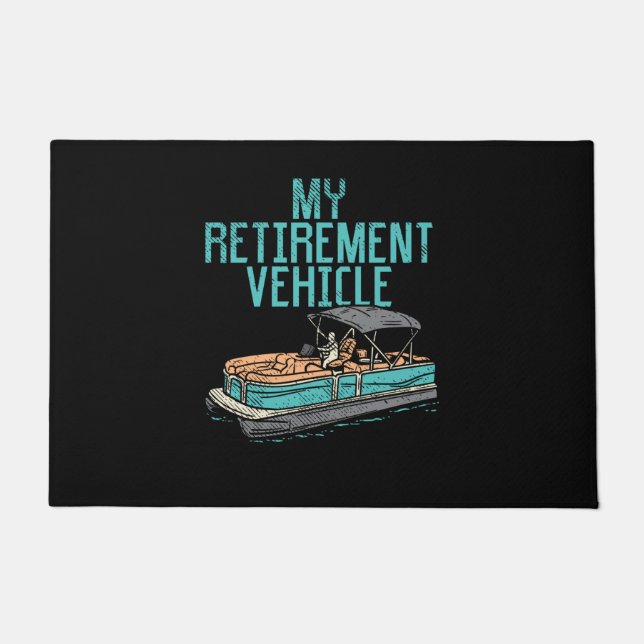 Pontoon Boat - My Retirement Vehicle Doormat (Front)