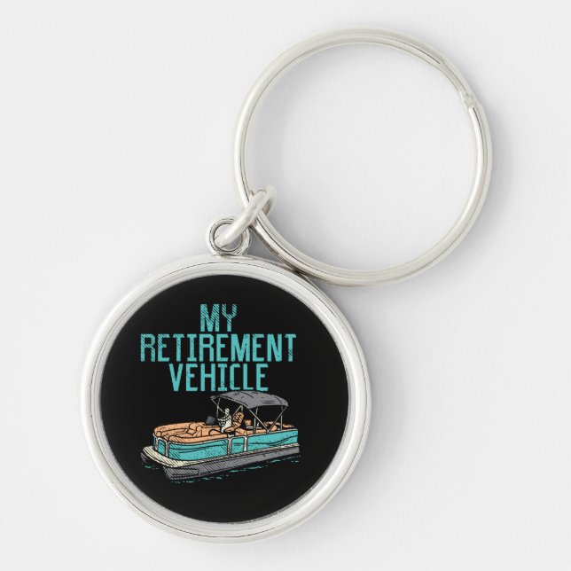 Pontoon Boat - My Retirement Vehicle Key Ring (Front)