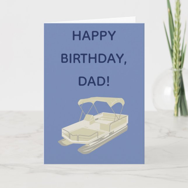 Pontoon Boat Owners Birthday Card (Front)