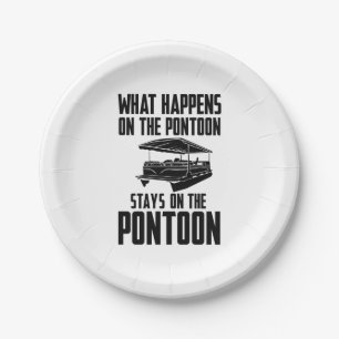 Pontoon Boat Paper Plate
