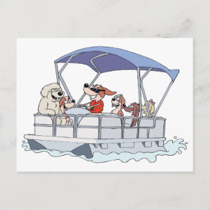 Pontoon Boat Postcard