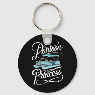 Pontoon Boat Women Boating Princess Party  Key Ring