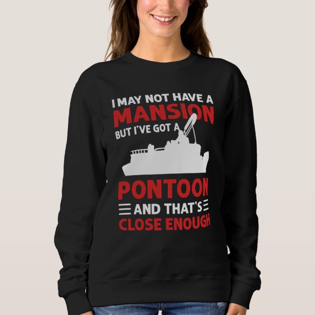 Pontoon Boating Pontoon Boat Captain Sweatshirt (Front)
