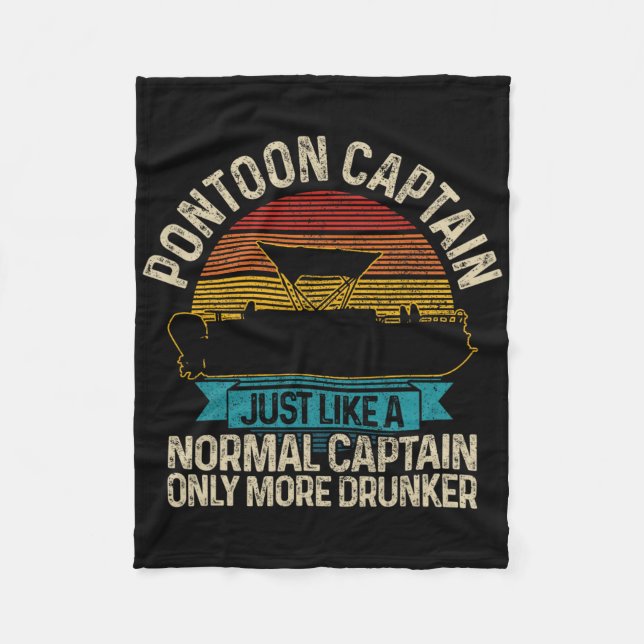 Pontoon Boot Funny Gift  Fleece Blanket (Front)