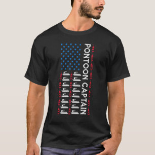 Pontoon Captain American Flag Drink & Pontoon T-Shirt