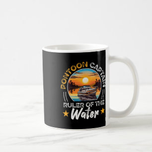 Pontoon Captain Boat Boating Retro Vintage Coffee Mug