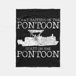 Pontoon Captain Boating Gift 1 Fleece Blanket