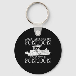 Pontoon Captain Boating Gift 1 Key Ring