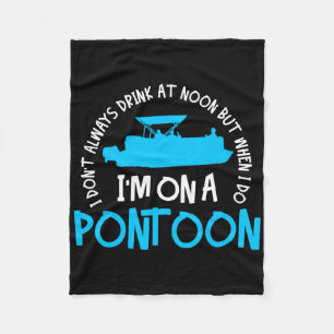 Pontoon Captain Boating Lake Gift Fleece Blanket