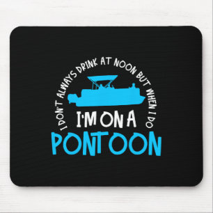 Pontoon Captain Boating Lake Gift  Mouse Pad