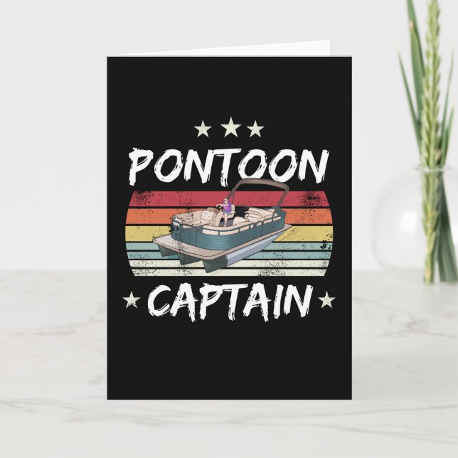 Pontoon Captain Boating Pontooning Gift Card (Front)