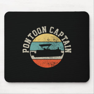 Pontoon Captain Boating Retro Gift  Mouse Pad