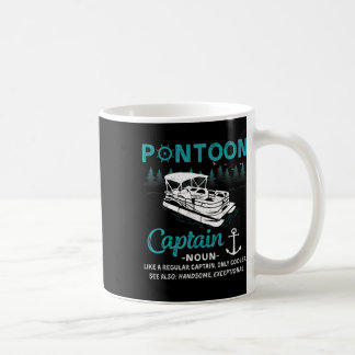 Pontoon Captain Definition Funny Pontoon Boat Boat Coffee Mug