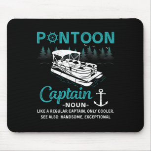 Pontoon Captain Definition Funny Pontoon Boat Boat Mouse Pad