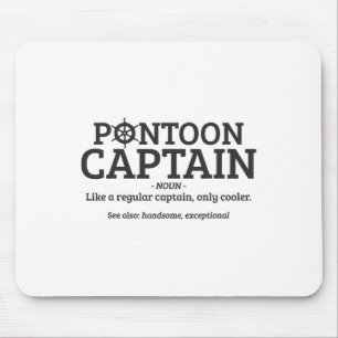 Pontoon Captain Definition Funny Pontoon Boat Boat Mouse Pad