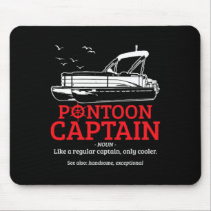 Pontoon Captain Definition Funny Pontoon Boat Boat Mouse Pad