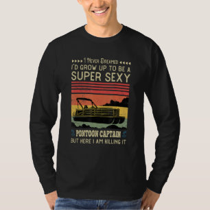 Pontoon Captain Funny Boaters Or Boat Driving Love T-Shirt