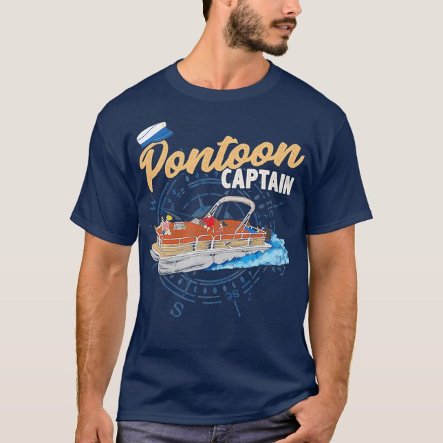 Pontoon Captain   Funny Pontoon Boating T-Shirt (Front)
