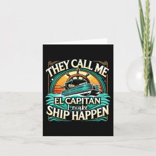 Pontoon Captain Men Pontoon Boat Captain Boating Card
