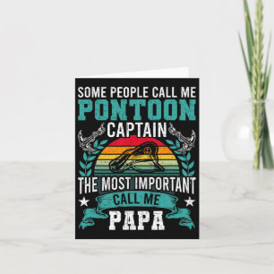 Pontoon Captain Papa Pontooning Boating Card