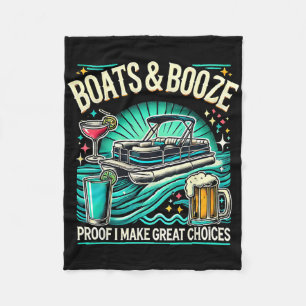 Pontoon Captain Pontoon Boat Captain Boating  Fleece Blanket