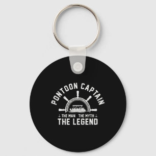 Pontoon Captain The Myth The Legend Lake Boating Key Ring