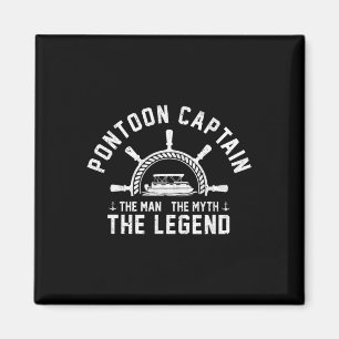 Pontoon Captain The Myth The Legend Lake Boating Magnet