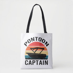 Pontoon captain Vintage funny Lovers  Tote Bag
