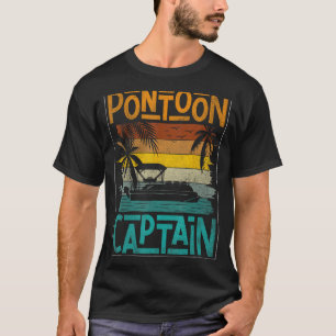 Pontoon Captain Vintage Style Funny Boat T-Shirt