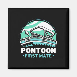 Pontoon First Mate Crew Captain Boating Lover 1 Magnet