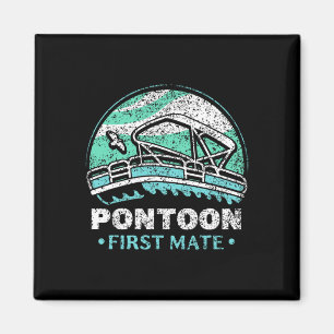 Pontoon First Mate Crew Captain Boating Lover  Magnet