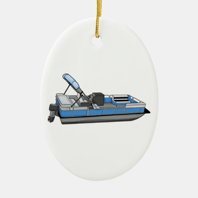 pontoon fun ceramic ornament (Front)
