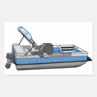 pontoon fun rectangular sticker