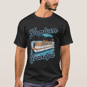 Pontoon Grandpa Funny Pontoon Boat Captain Summer T-Shirt