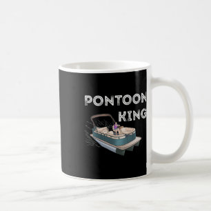 Pontoon King Pontoon King Party Boat Ship Master M Coffee Mug